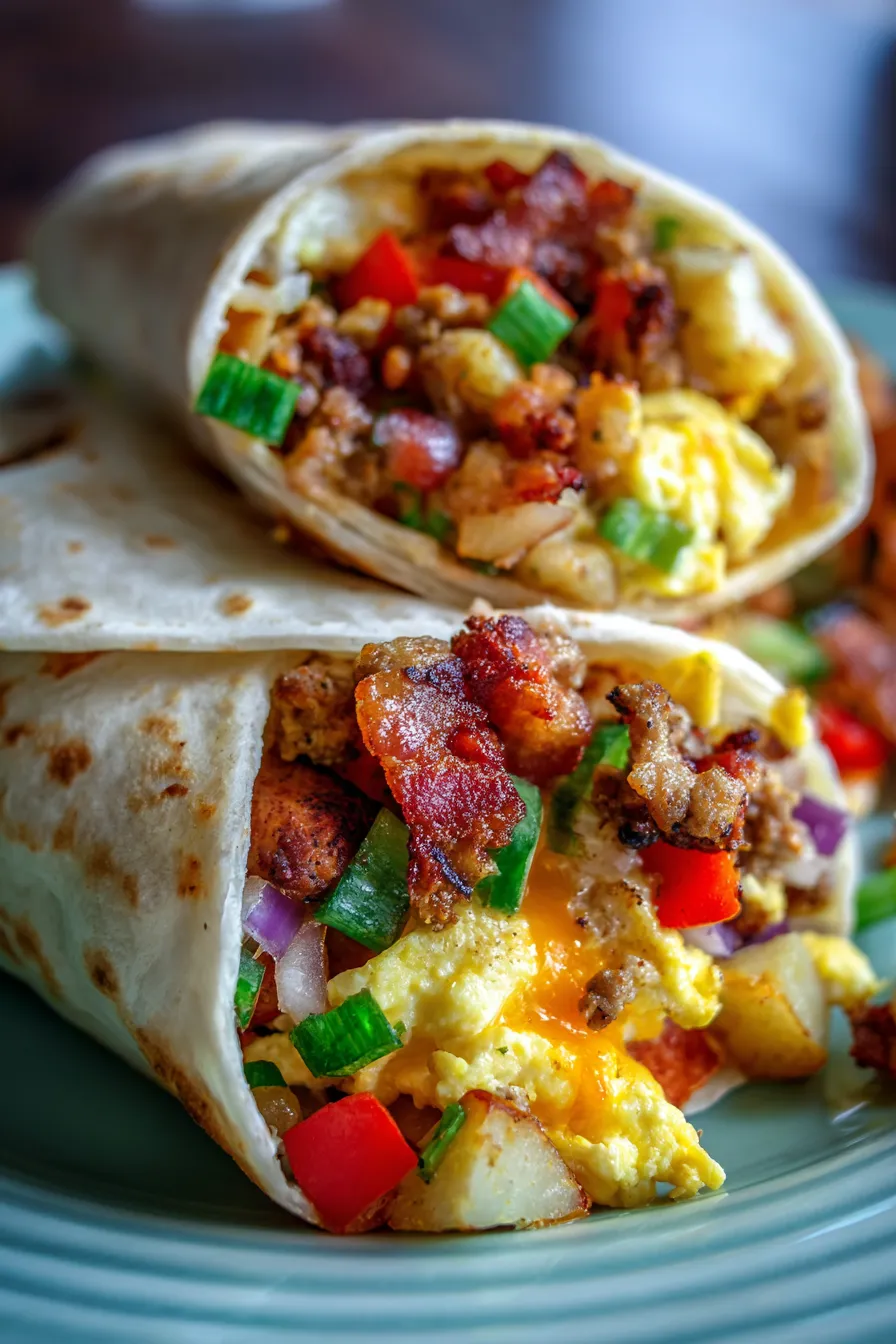 Breakfast Burritos-assembly-overhead-shot