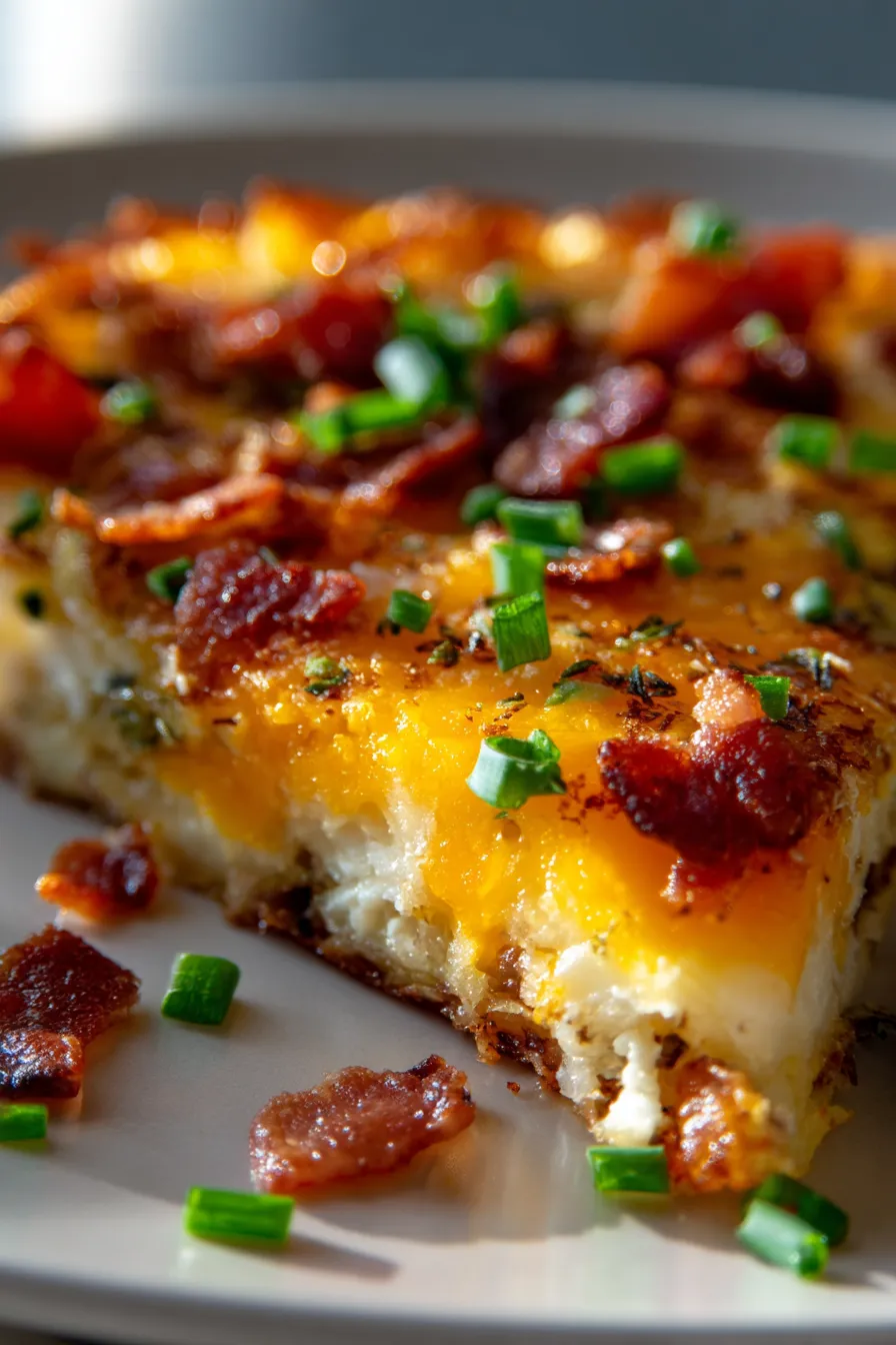 Cheesy Hash Brown Breakfast Casserole-ingredients-assembly