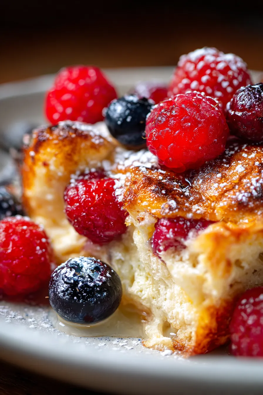 Croissant Casserole-brunch-berries-powdered sugar
