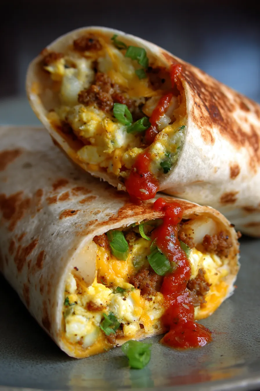 Grab-and-Go Breakfast Burrito Wraps-texture-inside