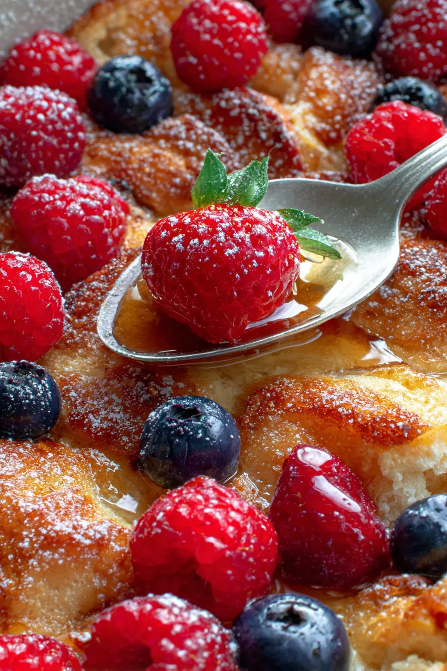 Homemade Croissant Bake, cozy kitchen setting, warm light