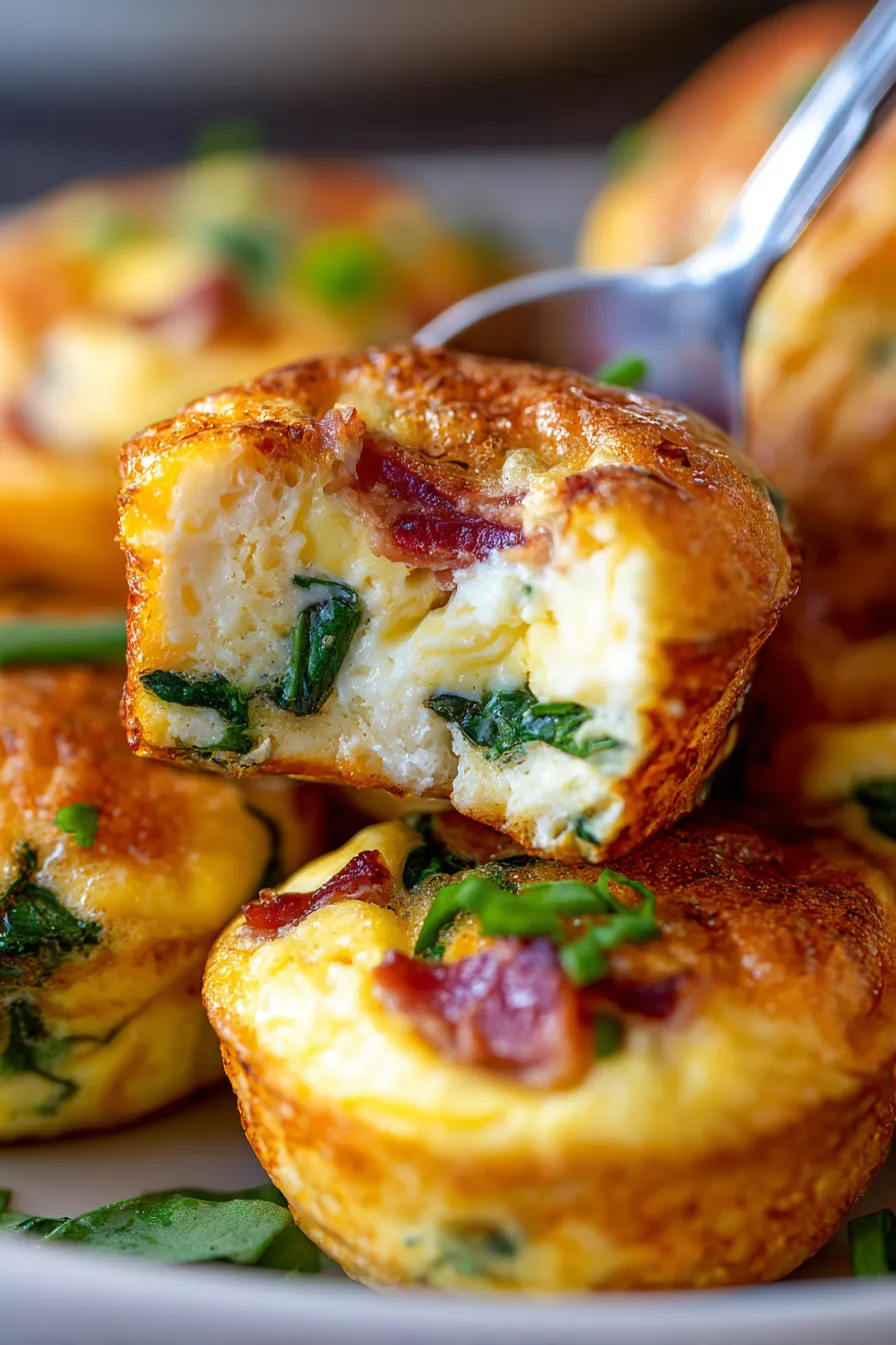 Make-Ahead Starbucks Style Egg Bites-cross section-fluffy texture