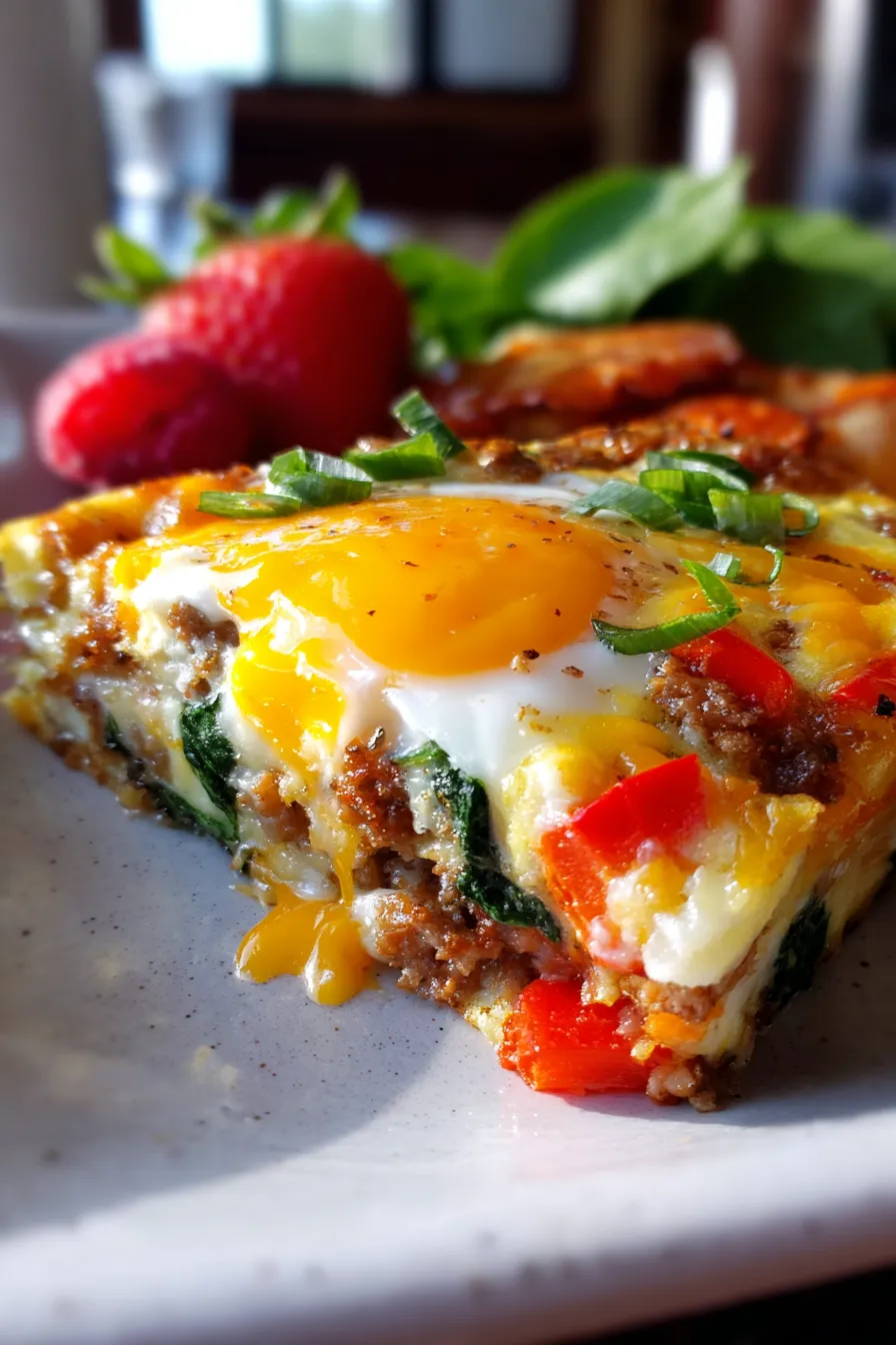 Simple Breakfast Egg Bake-ingredients-overhead