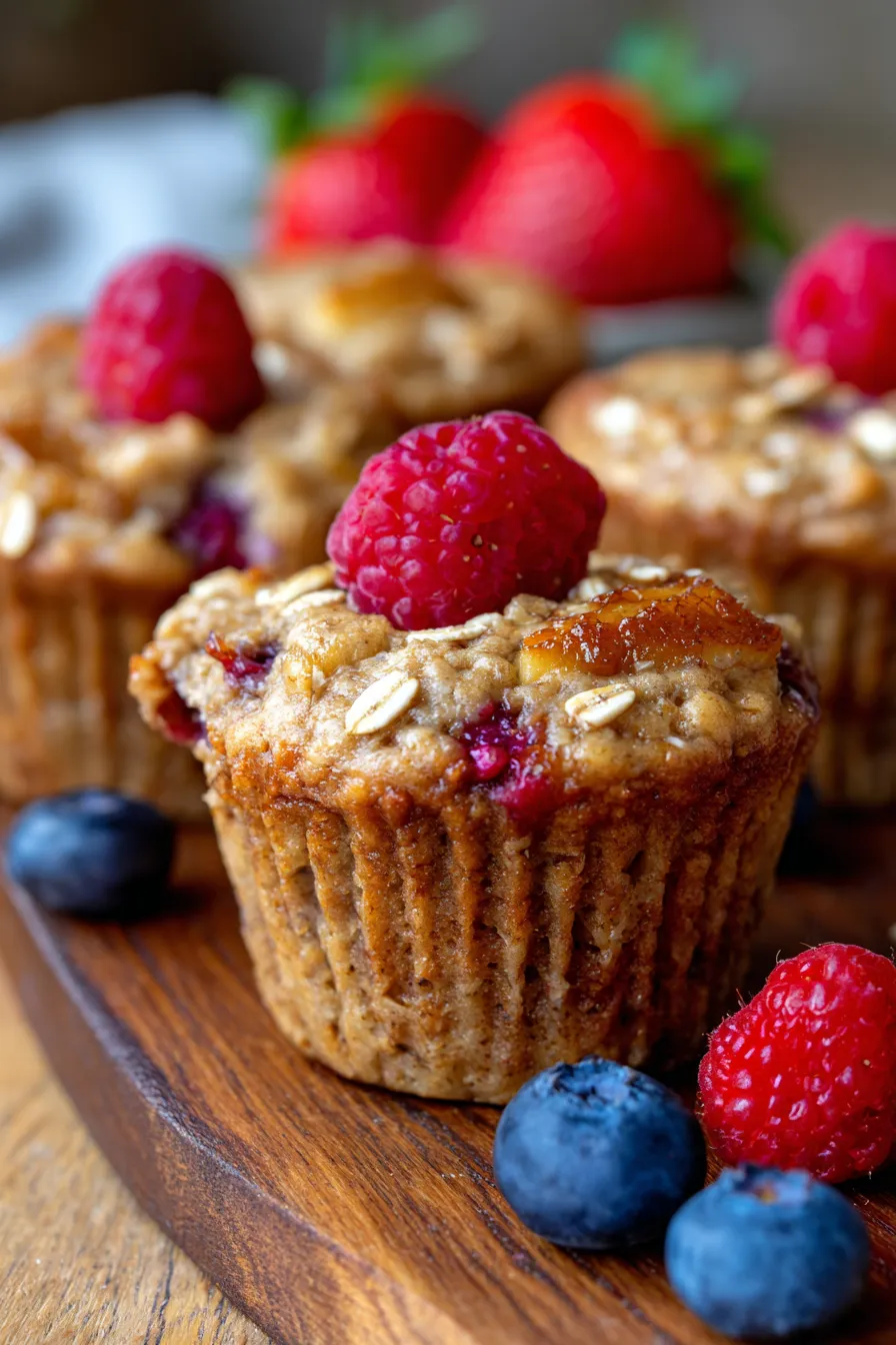 banana oat muffins-basket-rustic