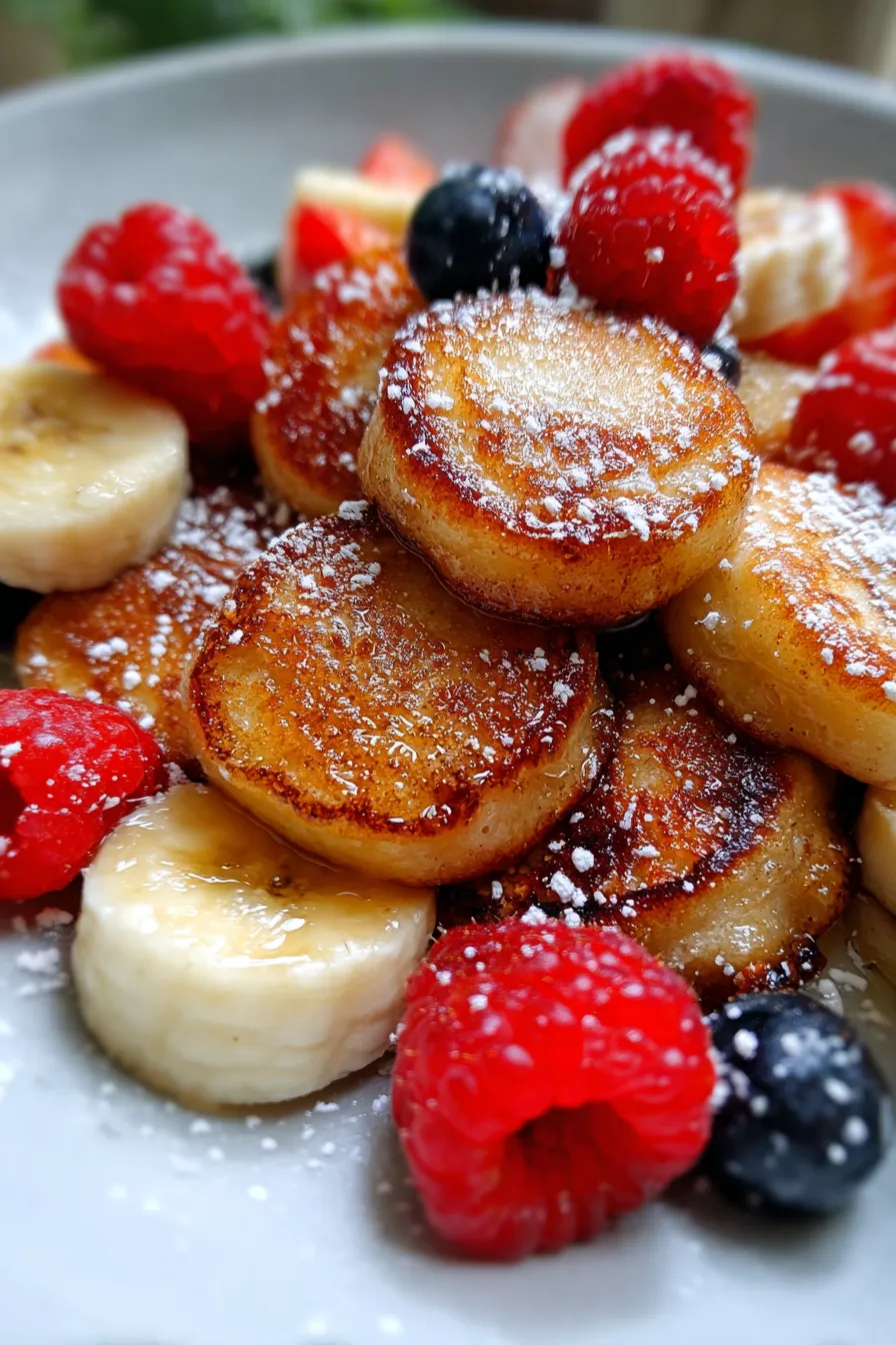Banana Pancake Bites stack