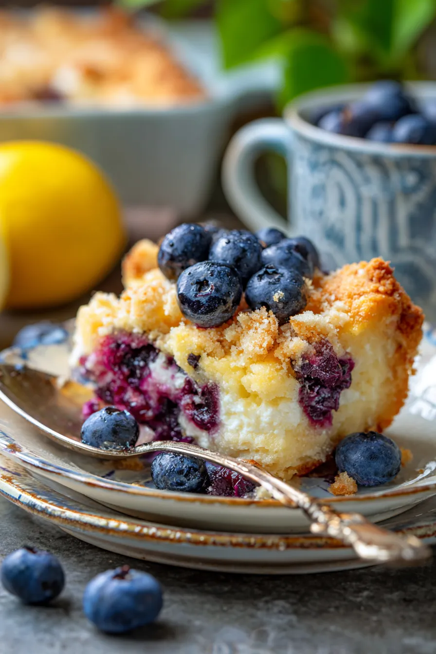 Blueberry Cottage Cheese Breakfast Bake-slice-texture