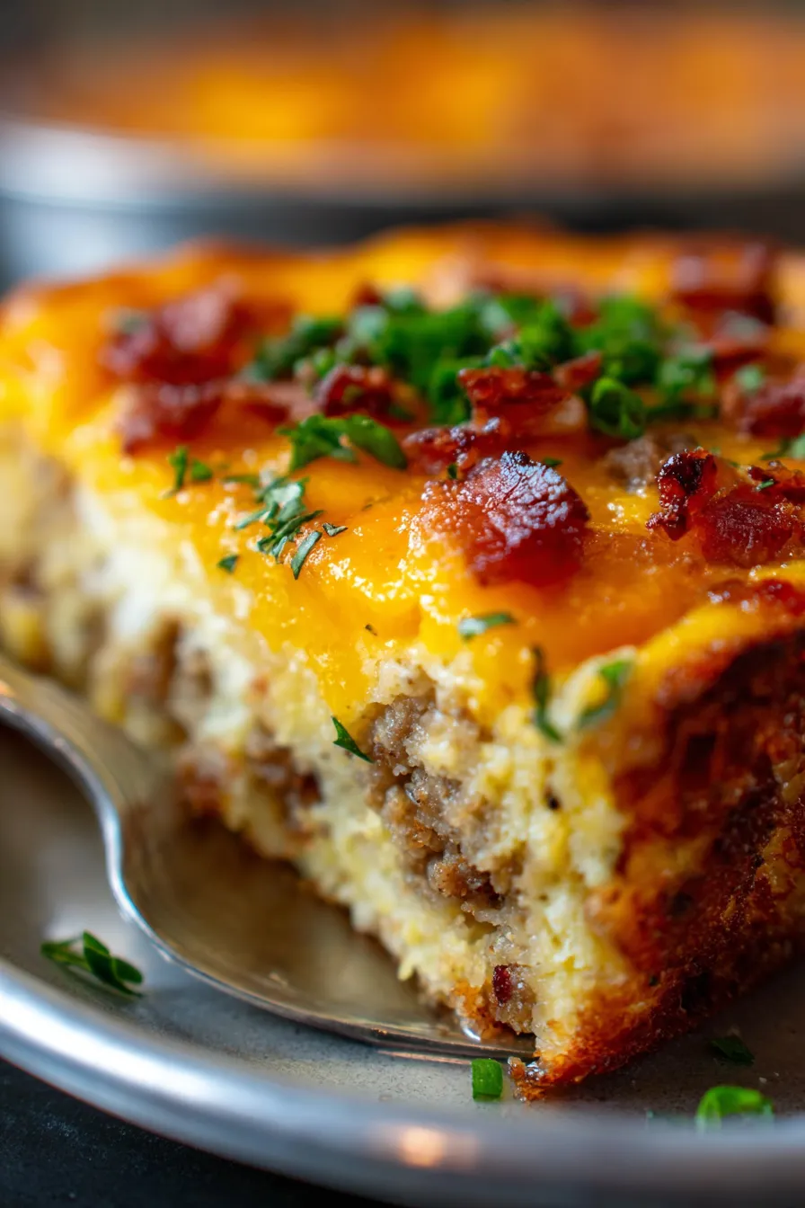 Breakfast Casserole-baked-goldenbrown