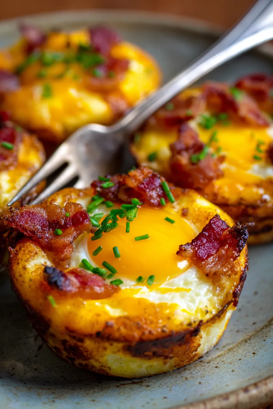 Breakfast Egg Cups with Bacon-serving-platter