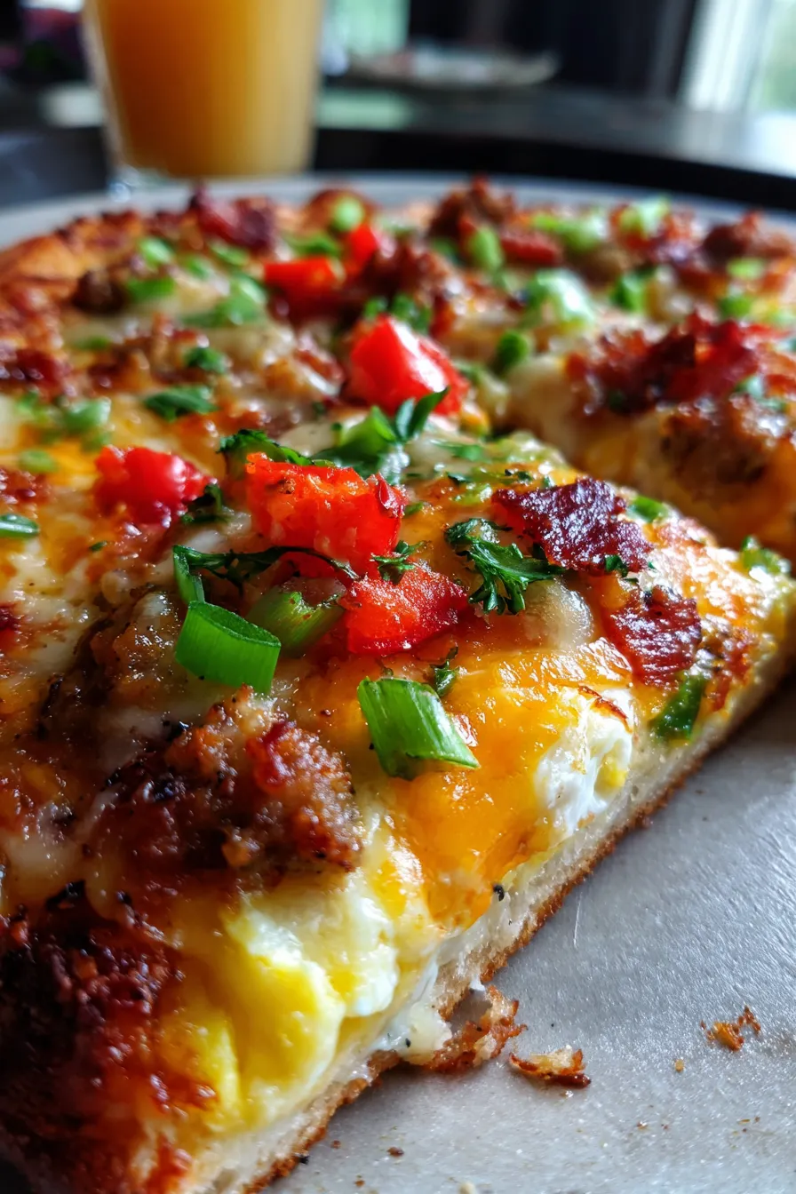 Breakfast Pizza for Brunch-freshly baked