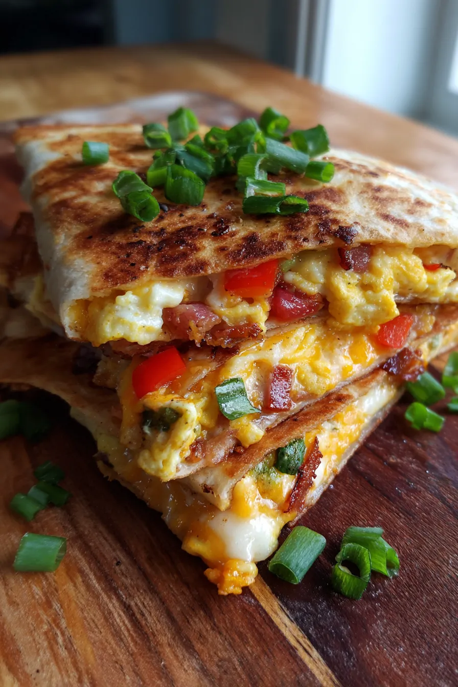 Breakfast Quesadillas-served-with-salsa