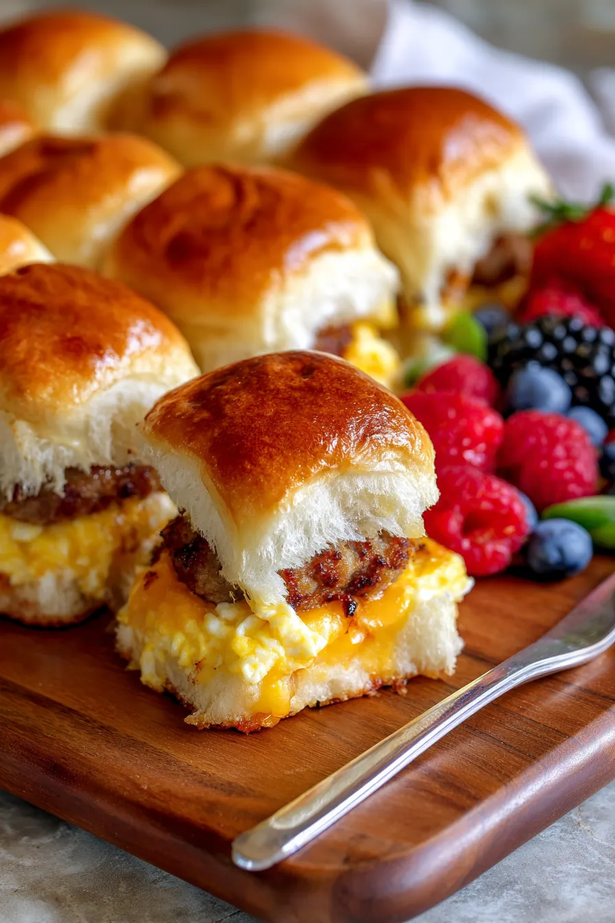 Breakfast Sliders for Busy Mornings-ingredients-flatlay