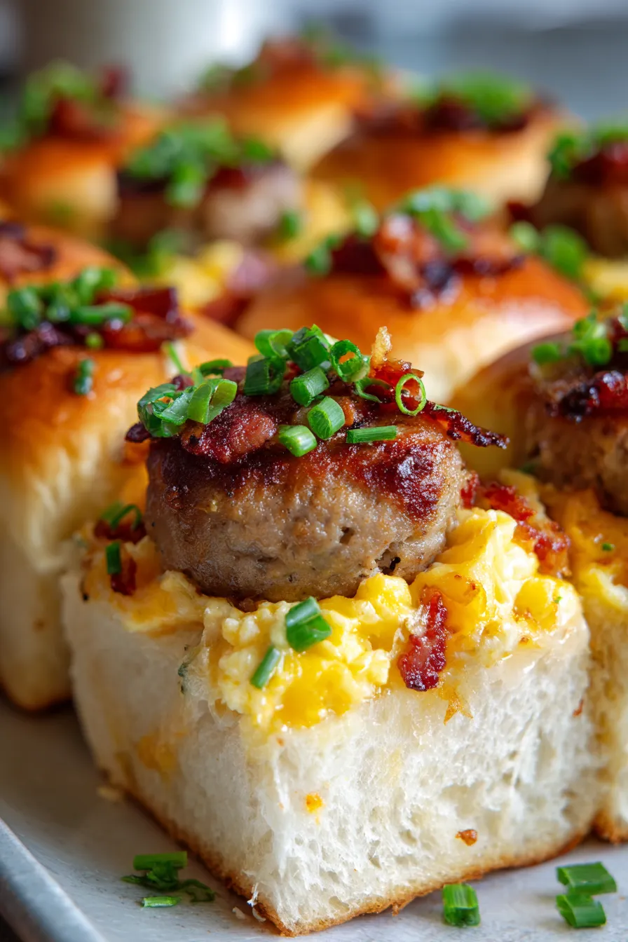 Breakfast Sliders-ingredients-assembly-overhead