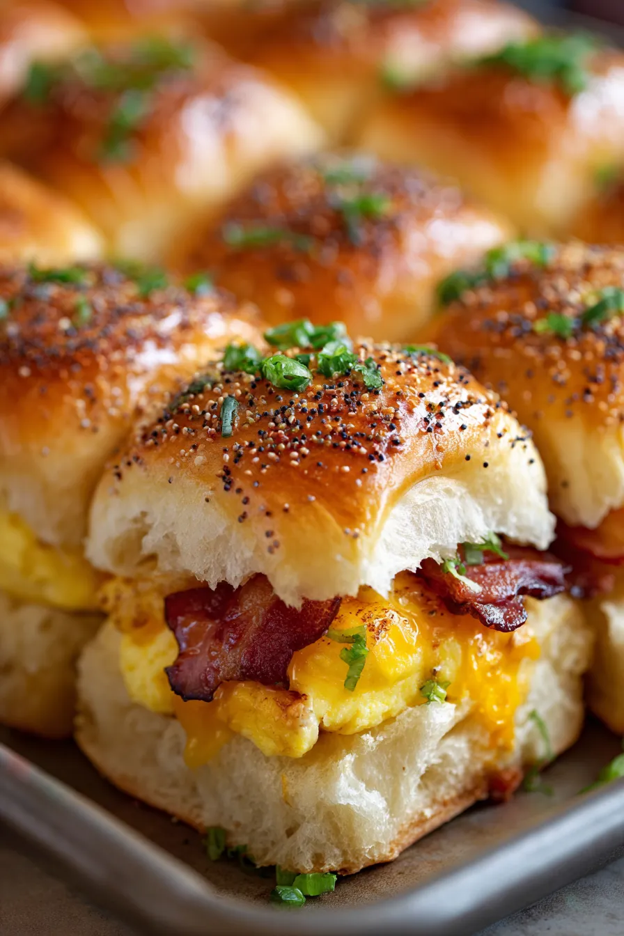 Breakfast Sliders-ingredients-assembly