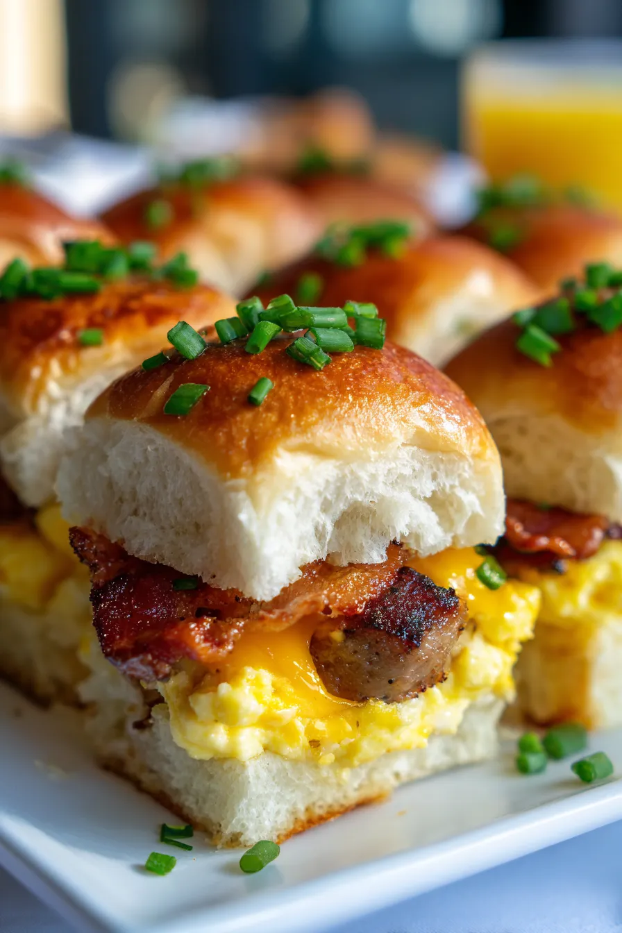 Breakfast Sliders-served-platter-bright-lighting