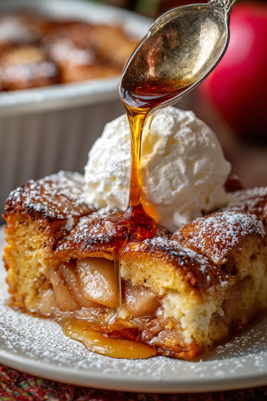 Cinnamon Apple French Toast Casserole-prep-overhead