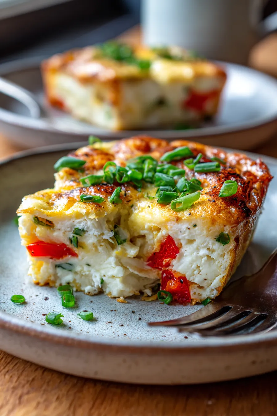 Cottage Cheese Egg Bake (High Protein & Make Ahead)-ingredients-bowl-mixed