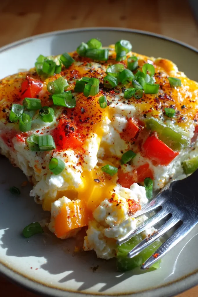 High-Protein Cottage Cheese Egg Bake – Easy Breakfast Recipe