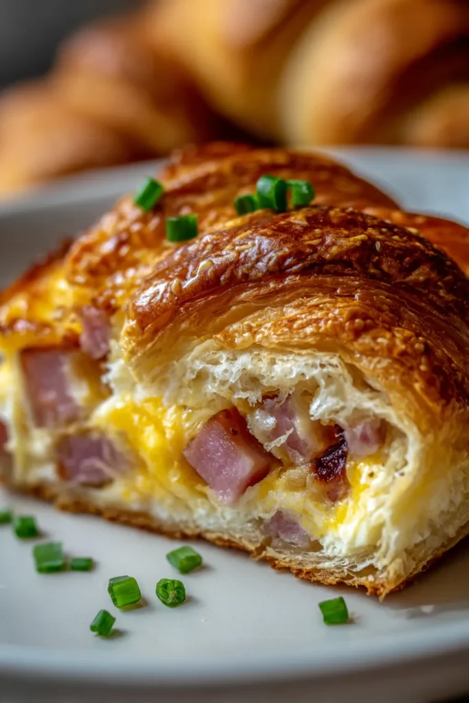 Easy Croissant Breakfast Casserole with Ham & Cheese [ULTRA-PRO]