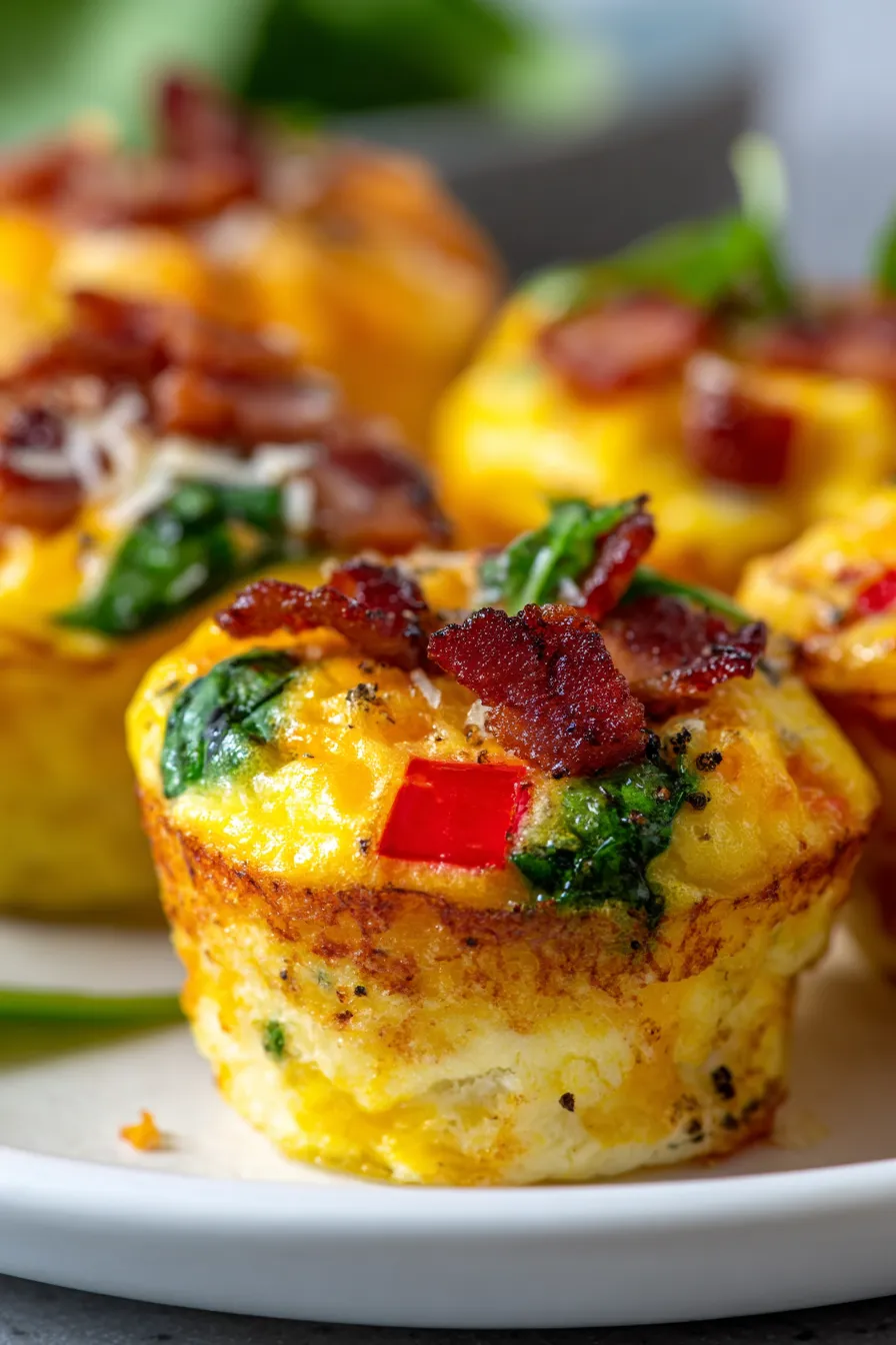 Easy Brunch Egg Muffins-closeup-texture