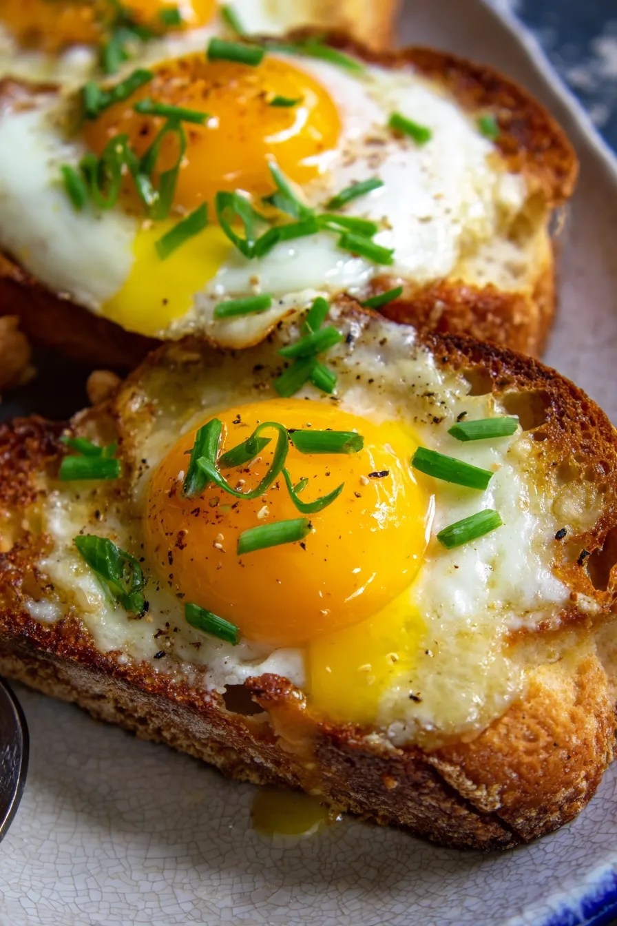 Easy Egg and Cheese Toast-closeup-melted-cheese