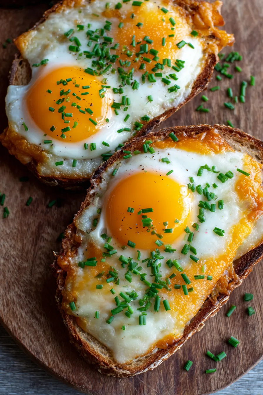 Egg and Cheese Toasts-melty-cheese-close-up