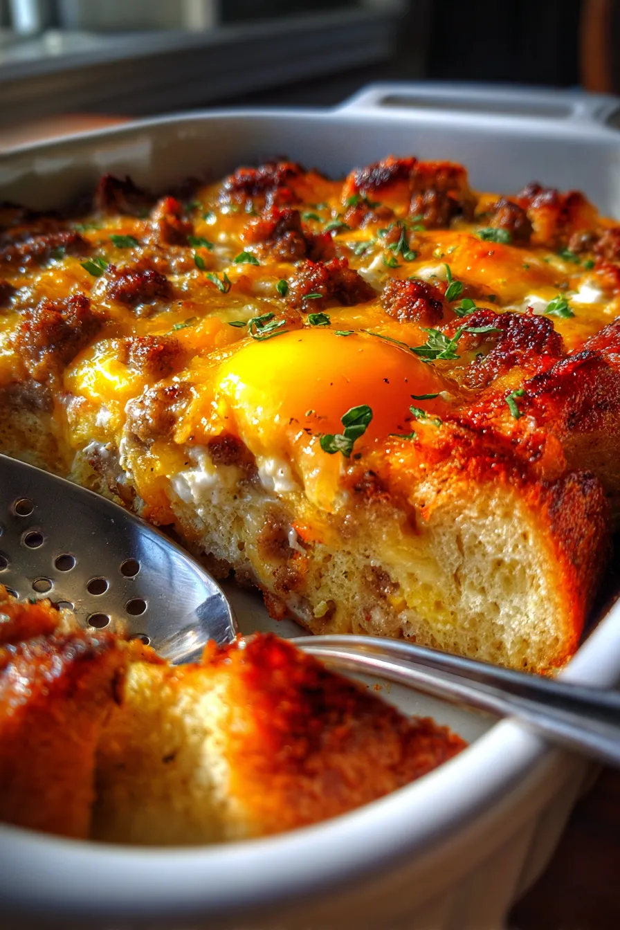 Egg Cheese Bake-fluffy texture-serving