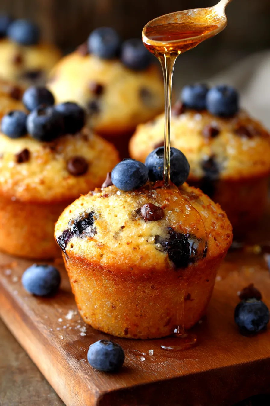 Fluffy Muffins-stack-syrup