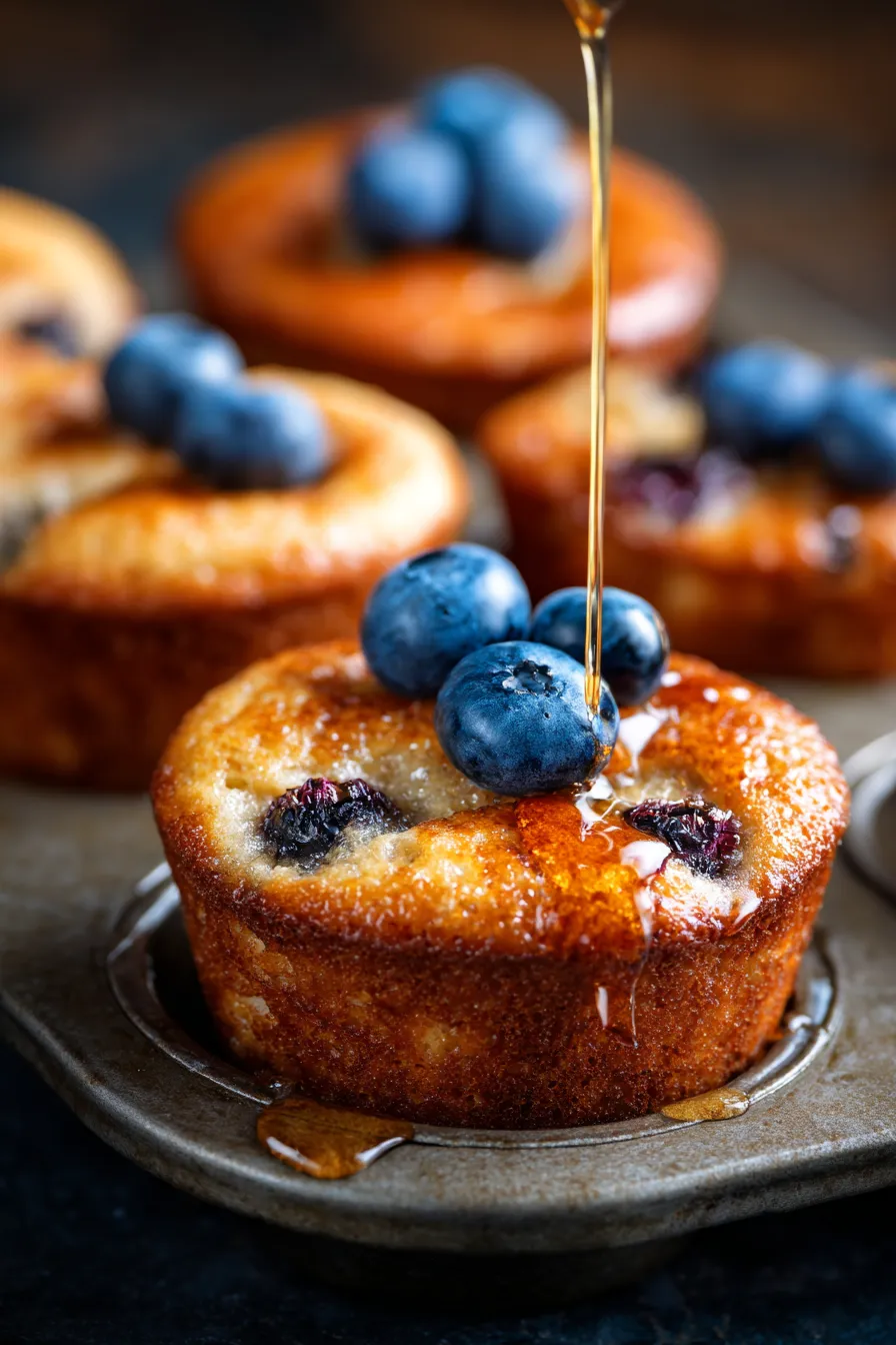 fluffy pancake muffins berries