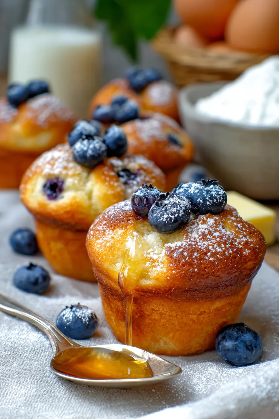 Fluffy Pancake Muffins-texture-closeup