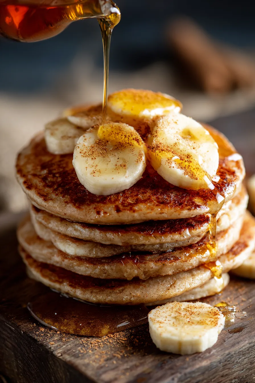 fluffy pancakes closeup
