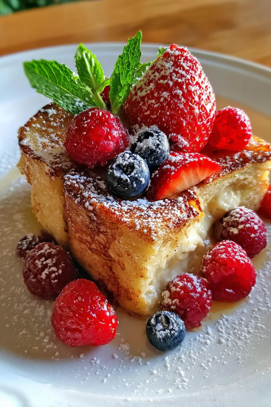 French Toast Casserole-closeup-custard-texture