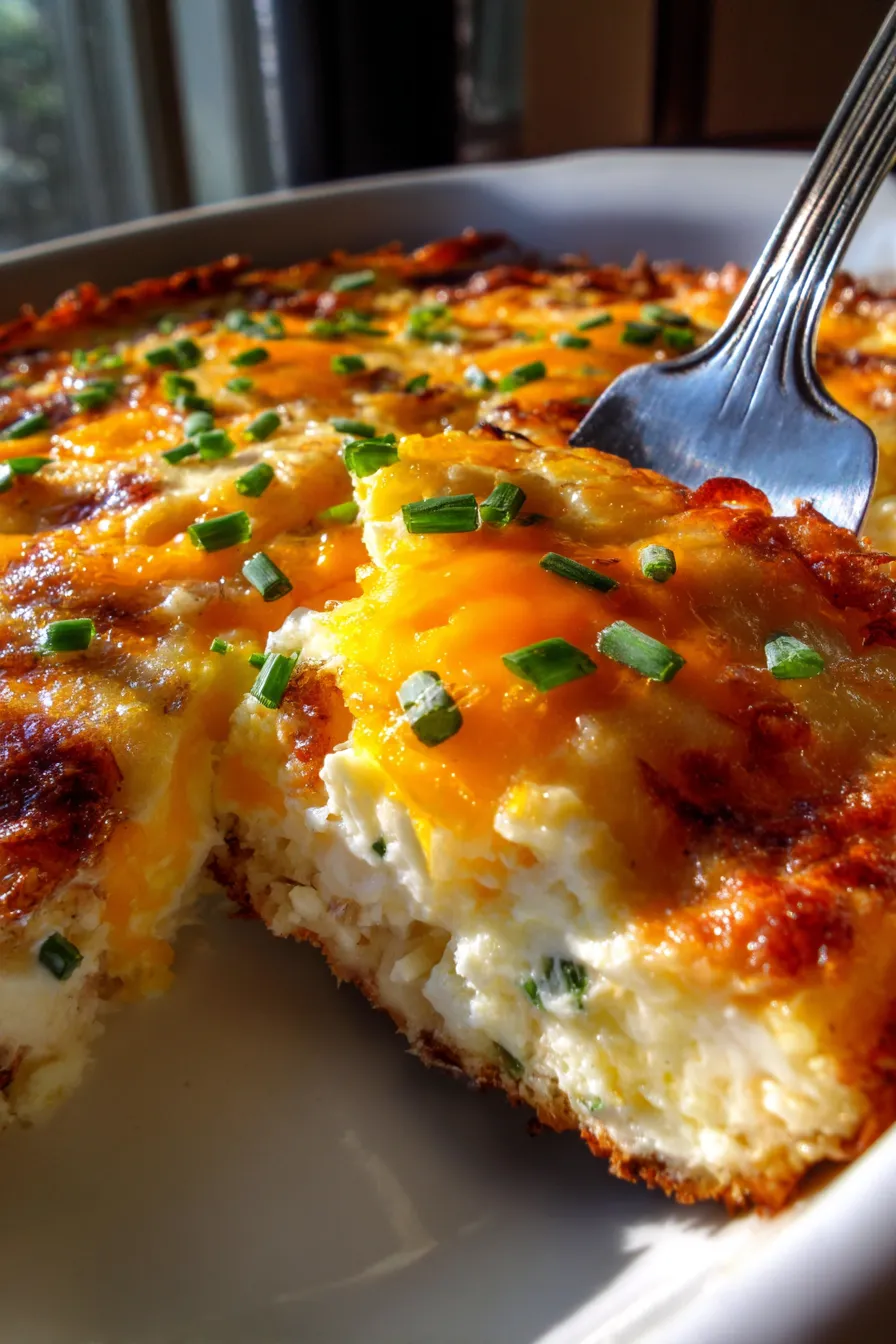 Hash Brown Egg Casserole-ingredients-assembly process