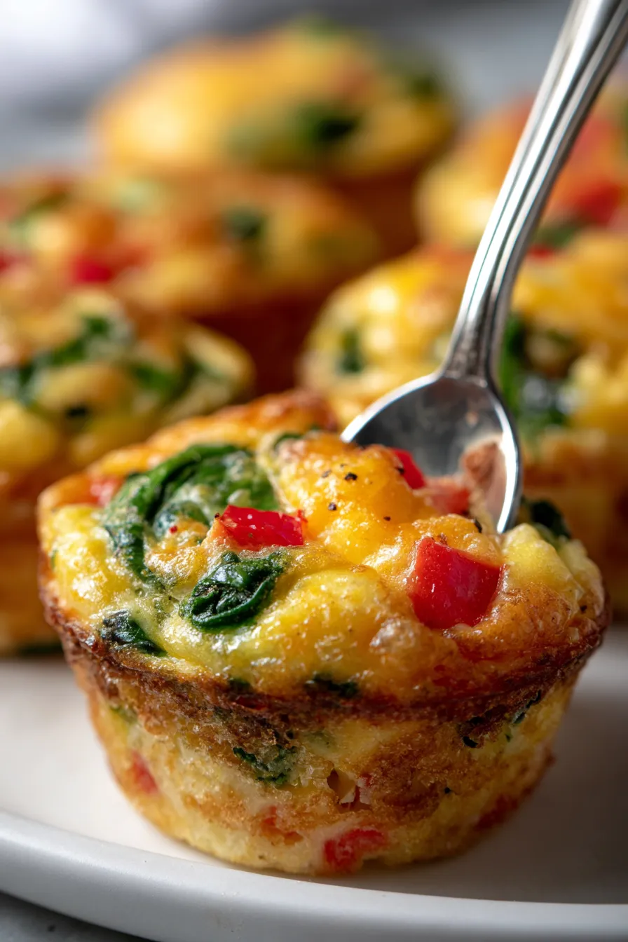 High-Protein Egg Muffins-ingredients-colorful veggies