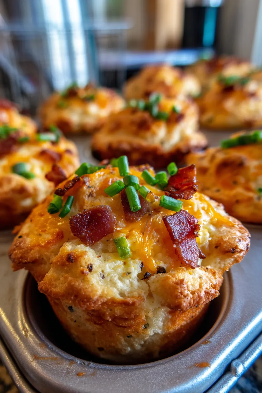 Make-Ahead Breakfast Biscuit Cups-cross-section-filling