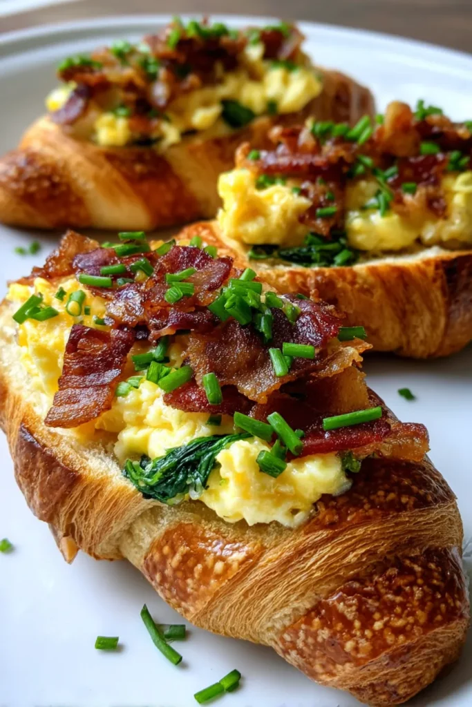 Easy Make-Ahead Croissant Breakfast Boats – Brunch Bliss!