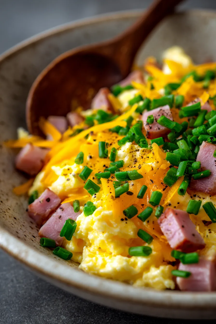 Microwave Scrambled Egg Breakfast Bowl-hand-holding