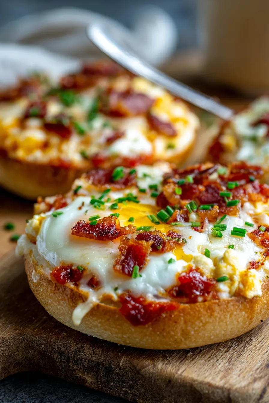 Pizza Bagels-melted-cheese-texture