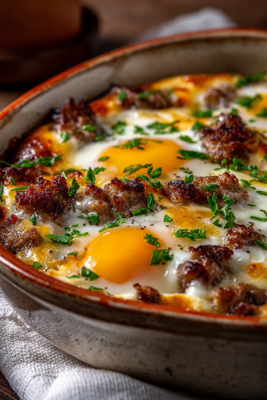 Sausage and Egg Bake-cheesy-texture