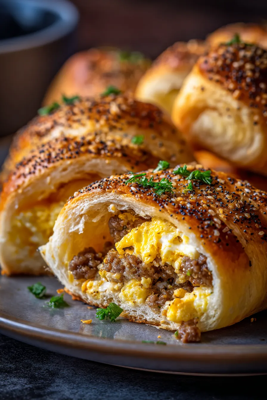 Sausage Egg and Cheese Breakfast Rolls-assembly-steps