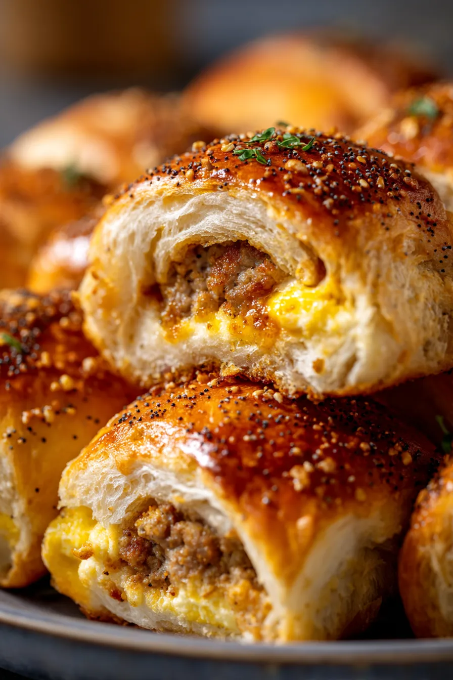 Sausage Egg and Cheese Breakfast Rolls-freezer-ready-meal-prep
