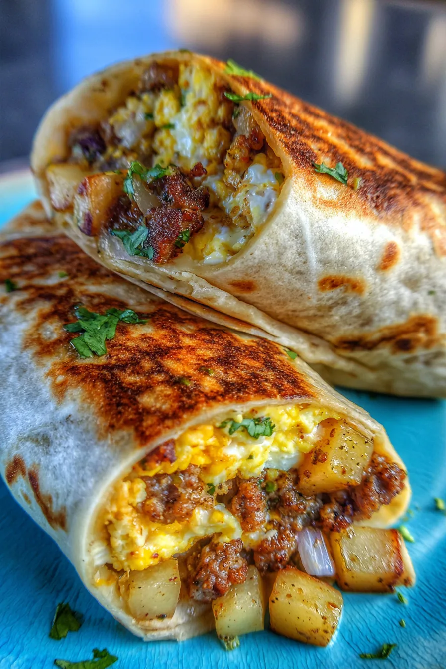 Simple Breakfast Burritos the Family Will Love-cross-section-filling