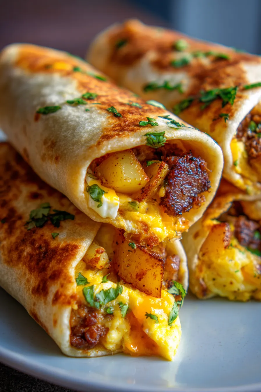 Simple Breakfast Burritos the Family Will Love-served-platter
