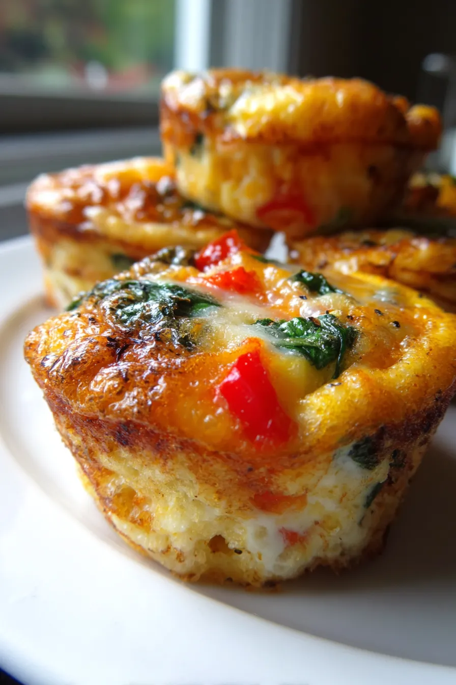 Simple Egg Muffins with Veggies-grab-and-go-serving