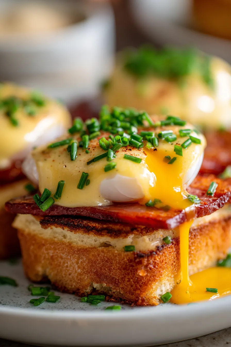 Simple Eggs Benedict Casserole-creamy-texture-closeup