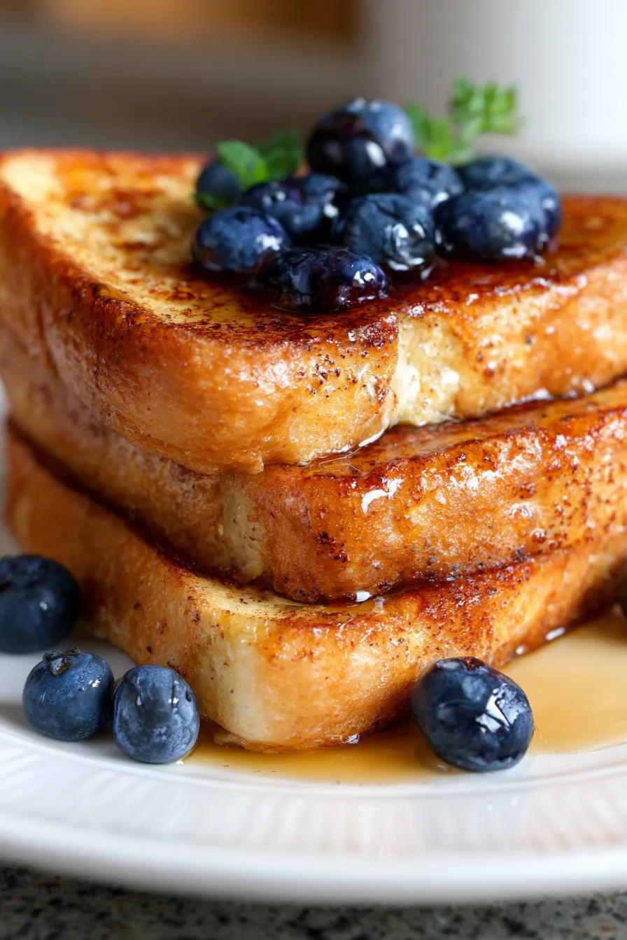 Simple French Toast Recipe-with-berries-syrup