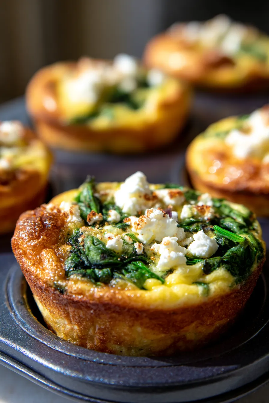 spinach and feta muffins-breakfast prep