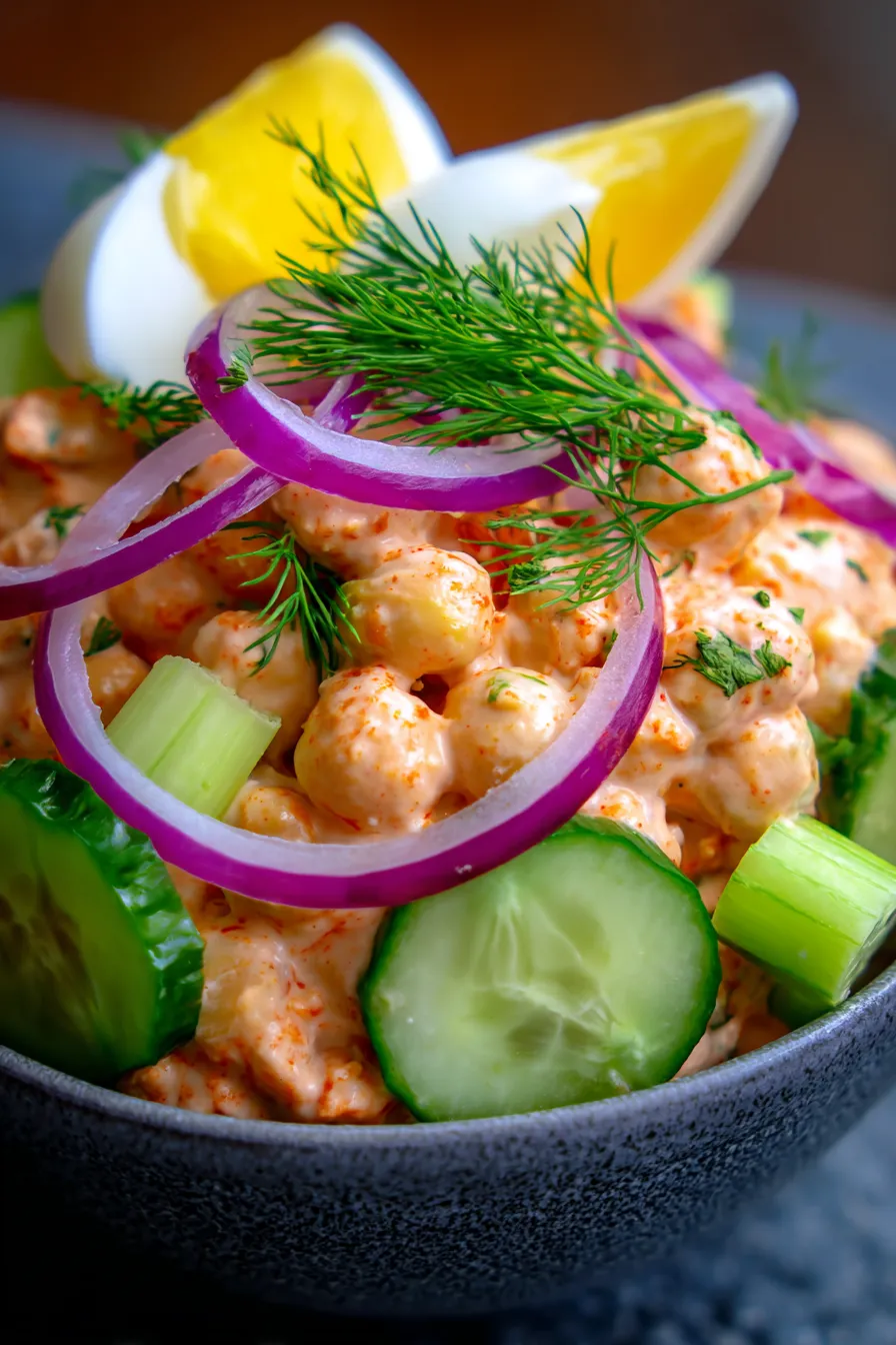 10-Minute Chickpea Salad | Healthy Breakfast-serving-suggestion