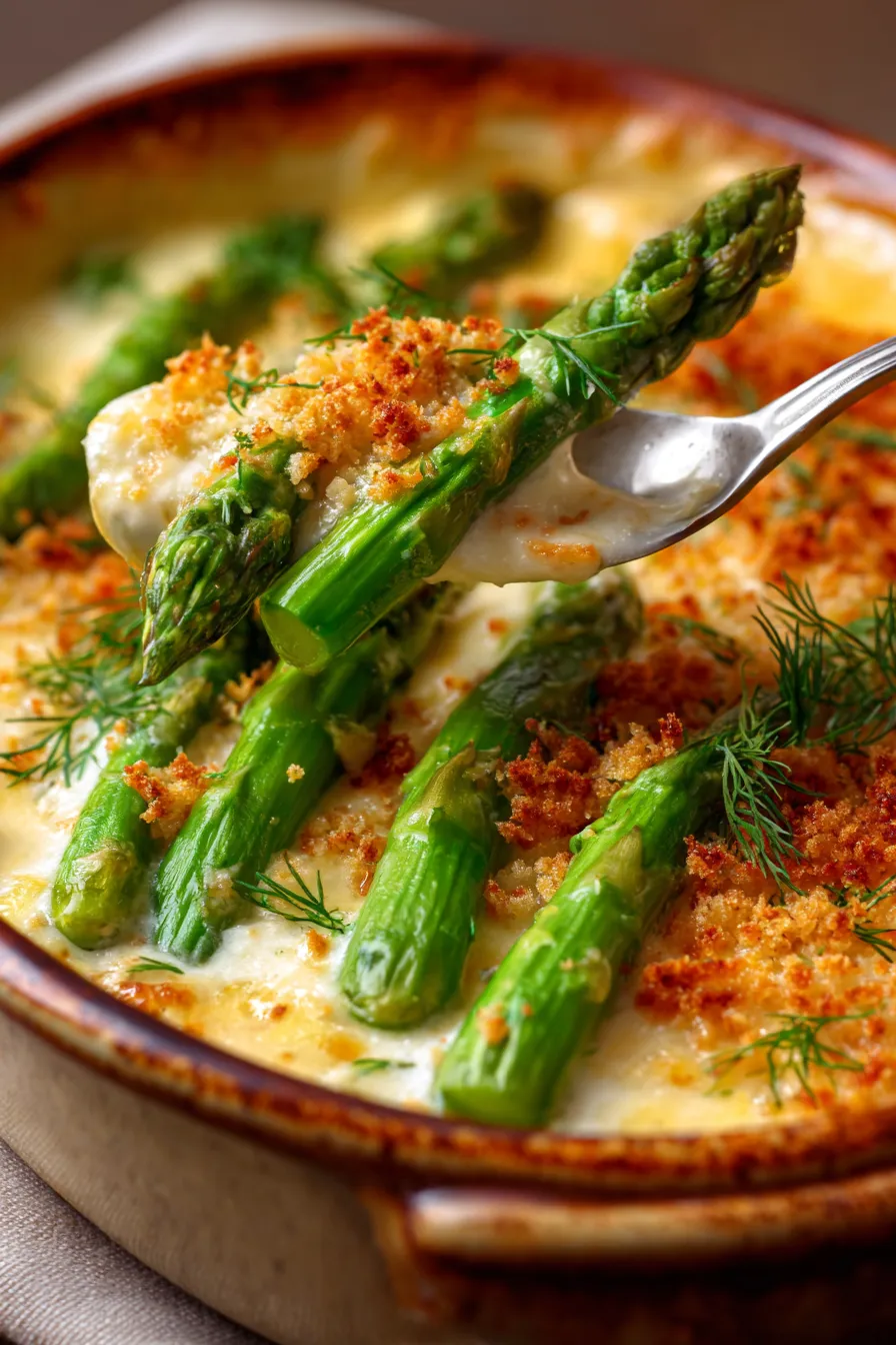Asparagus Casserole-serving-spoon