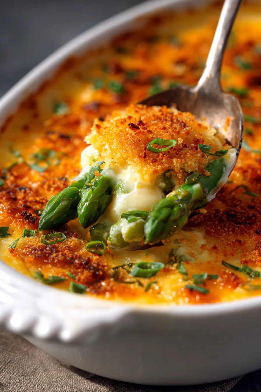 Asparagus Casserole-serving-spoon
