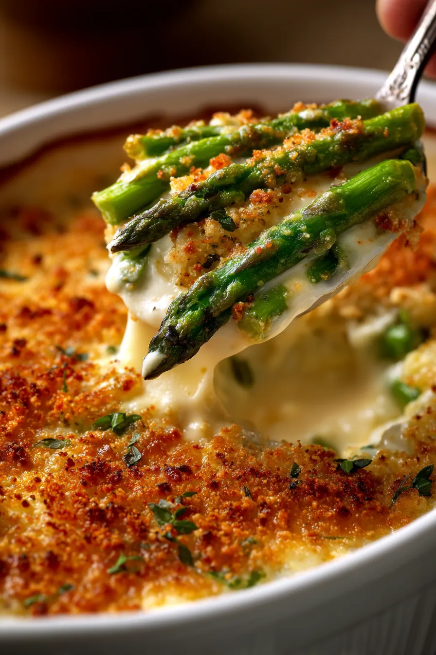 Asparagus Casserole-texture-closeup